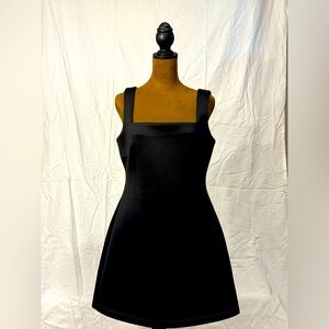 Cynthia Rowley Black Mini Dress with Square Neck